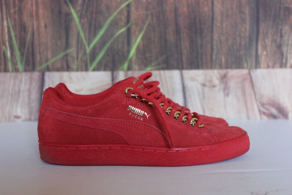 Puma Suede Classic Chain Womens Sneaker High Gold Sz 6.5 368134-02 | eBay