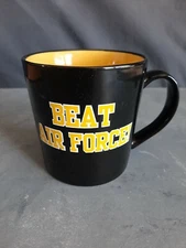 "BEAT AIR FORCE" 16 ounce CERAMIC COFFEE MUG - BLACK and GOLD
