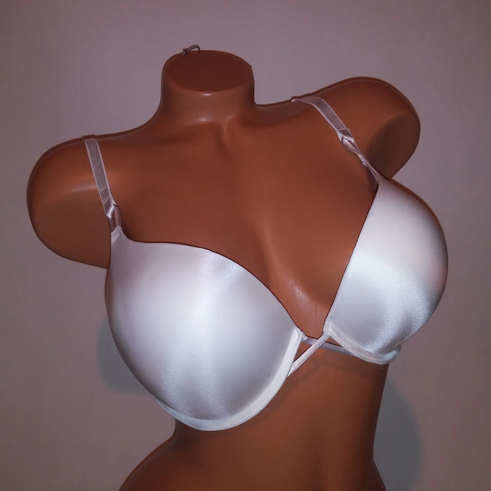 Sujetador Victoria Secret Bombshell Push Up Blanco Sólido Añade 2 Tallas de Copa Sumergir Nuevo Foto 4 de 4