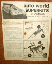 Auto World Superkits 1/32 Scale COPY of Instruction Assembly Sheet ONLY Vintage