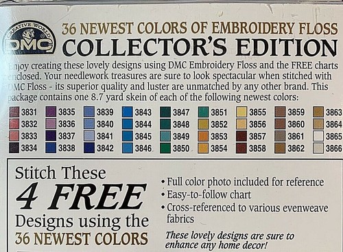 DMC Embroidery Floss 100th Anniversry Collector's Pack 36 Skeins Newest Colors - Picture 2 of 4