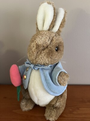 Vintage 10  EDEN PETER RABBIT Plush Easter Bunny with Carrot Beatrix Potter