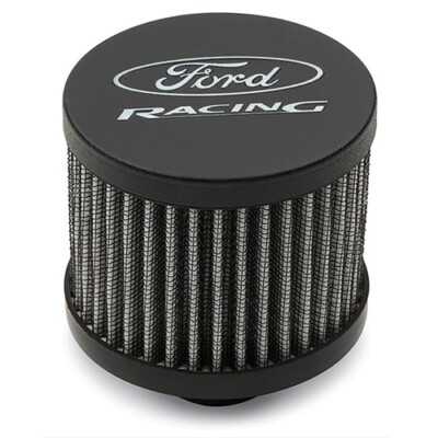 Ford Racing Breather - Unshielded with Black Crinkle Finish