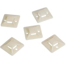 Logilink Supporto Autoadesivo 25x25mm per Fascette 100 Pz Beige
