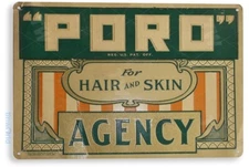 TIN SIGN Poro Agency Hair Skin Metal Décor Store Barber Style Cut Shop A579