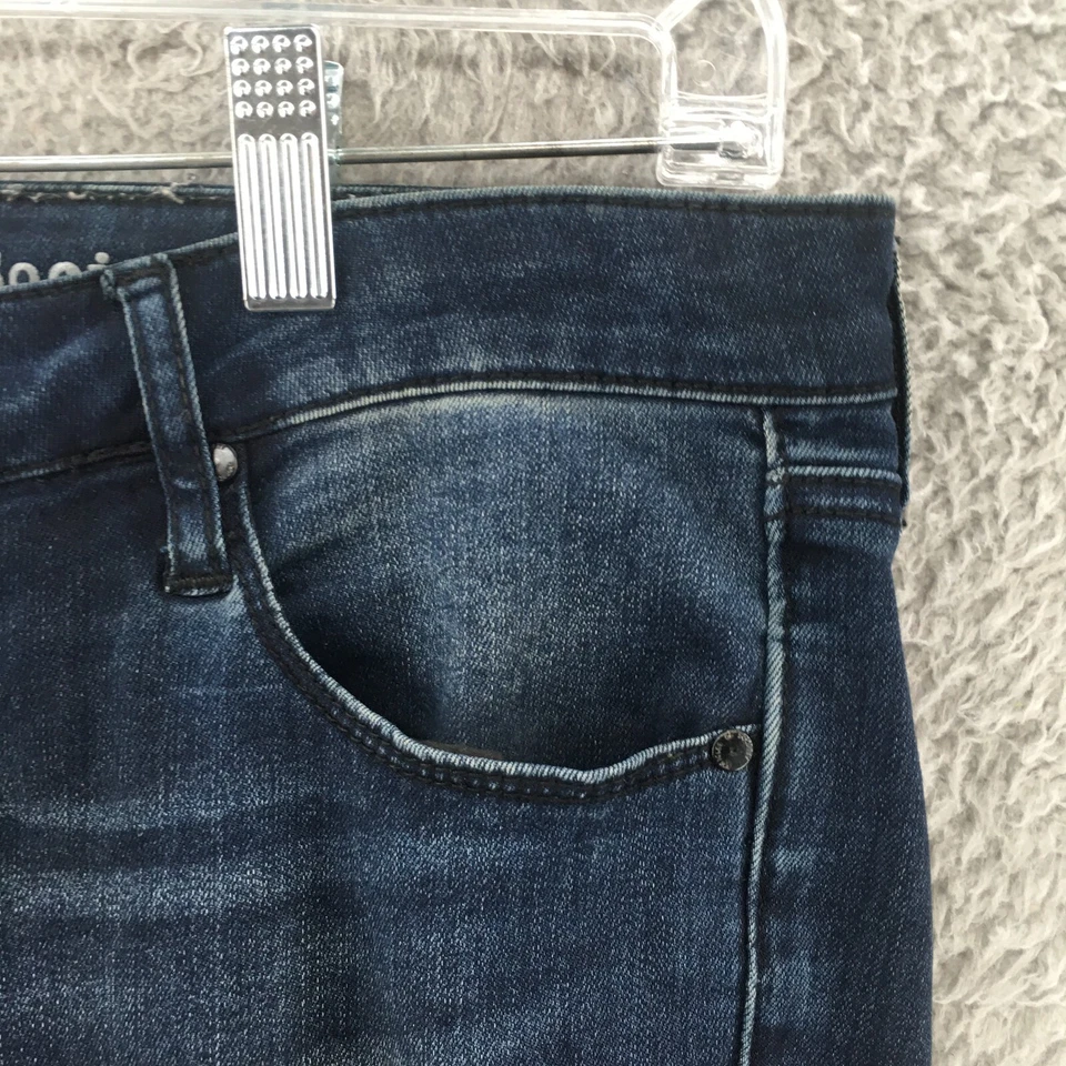 Articles Of Society Skinny Jeans Womens 27 Blue Dark Wash Denim Cotton Blend Zip - Image 3 of 4