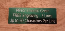 1"x3" ESMERALDA VERDE ESPEJO PLACA DE IDENTIFICACIÓN ARTE-TROFEOS-REGALO-GRABADO PERSONALIZADO GRATIS