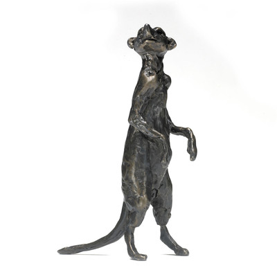 Bronze Erdmännchen Skulptur: Erdmännchen Ingwer von Jonathan Sanders