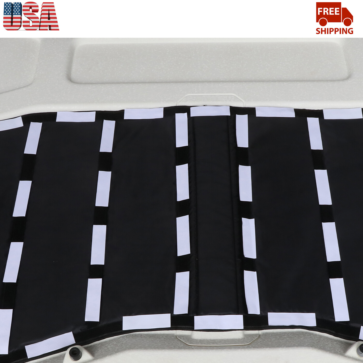Black Car Roof Liner Insulation Cover Pads for 4door Jeep Wrangler JL