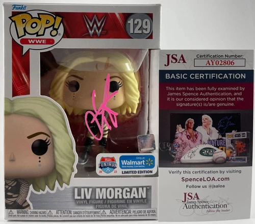WWE Liv Morgan Signed Walmart Limited Edition Funko POP! B Autograph JSA COA