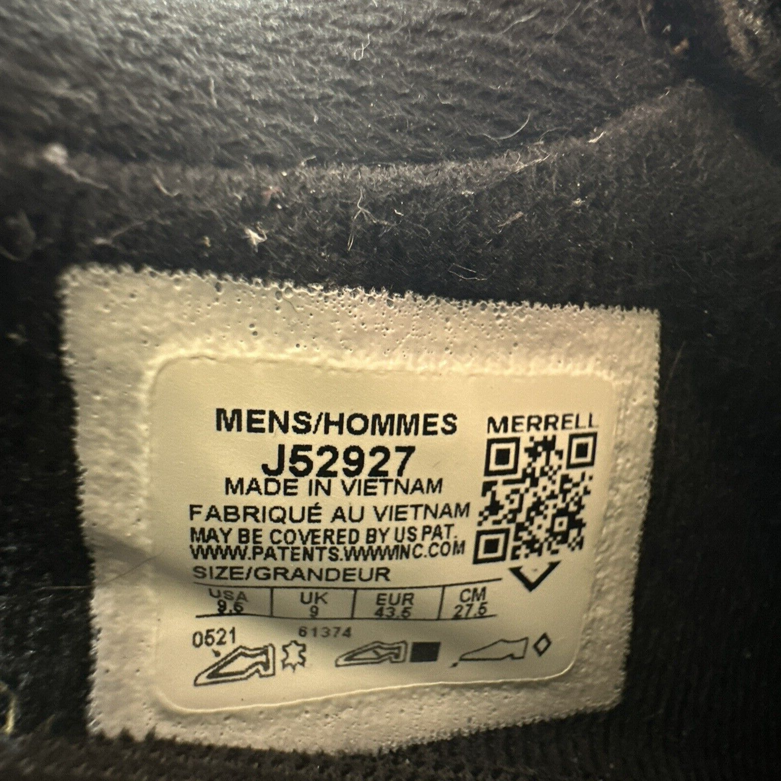 Scarpe Merrell Uomo 9 5 Slip On Jungle Moc Nubuck Pelle Marrone J52927 Impermeabili