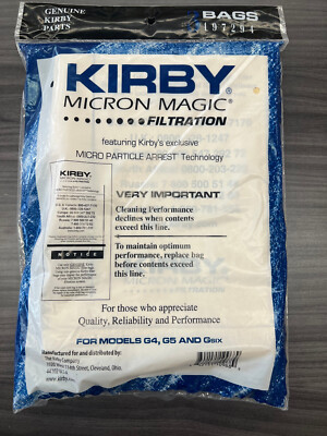 Pack of 3 Kirby Vacuum Bags G3 G4 G5 G6 Ultimate G G7 G7D Micron Magic (STOCK)