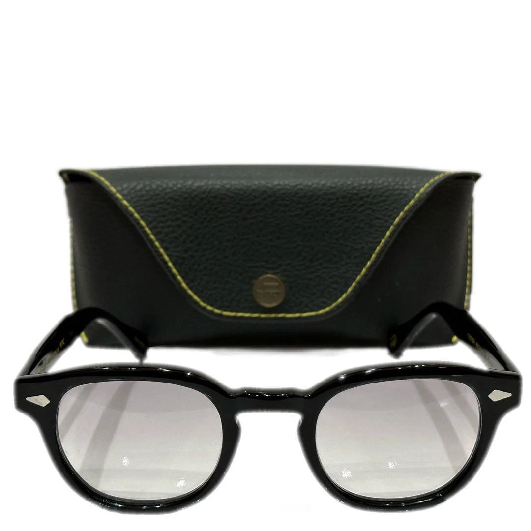 MOSCOT LEMTOSH SUNGLASSES 46 24-145 BLACK WELLINGTON FRAME GRAY GRADIENT LENS