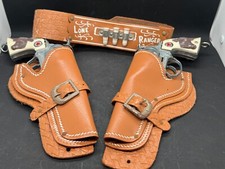 1950's 2, Hubley's Cowboy Junior in Brown leather Lone Ranger holster/ belt ...