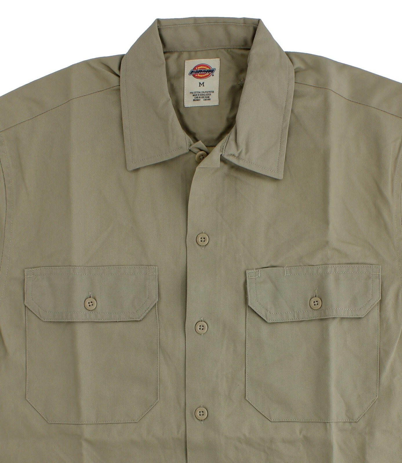 Dickie's Men's Work Shirts, Cotton Blend Short-Sleeved Shirts, Front Pockets
