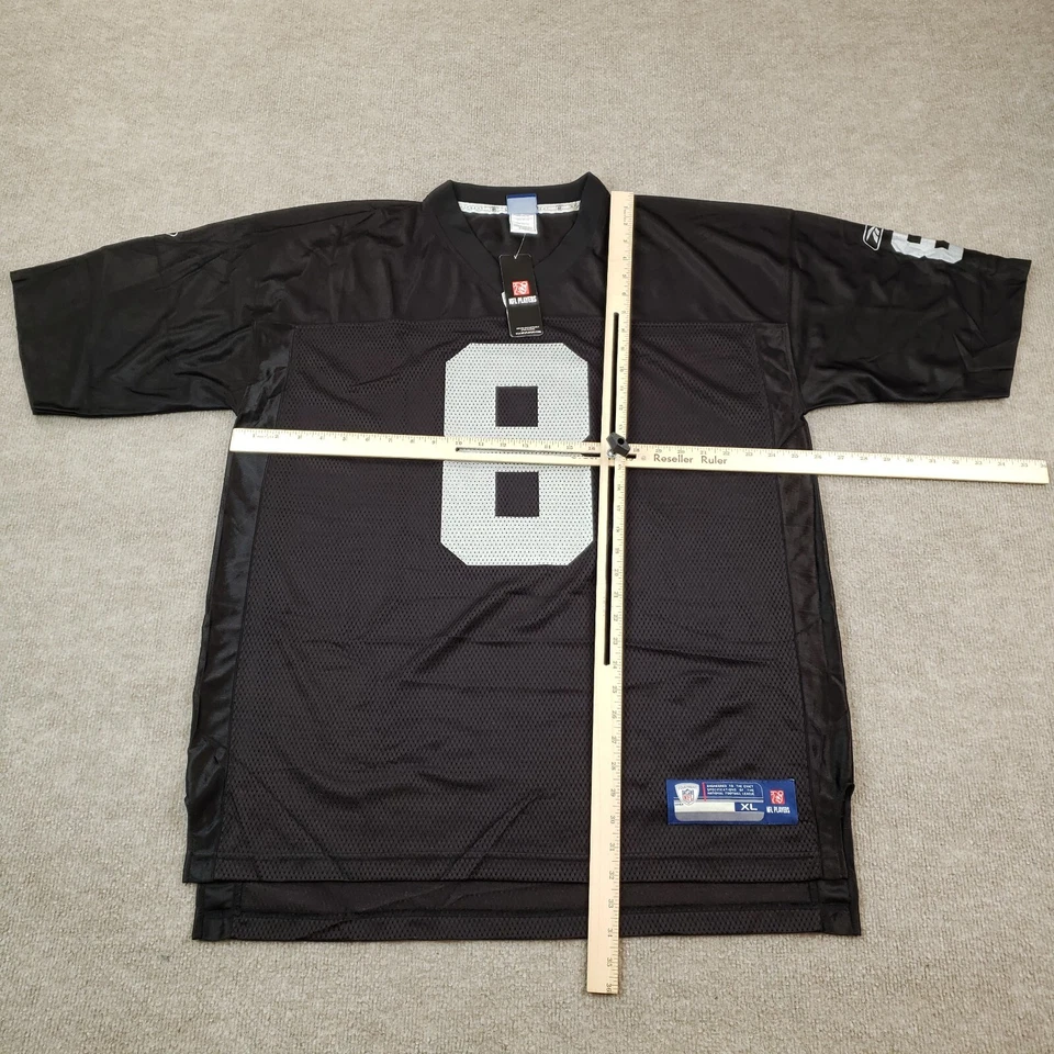 Camiseta Jason Campbell Oakland Raiders Para Hombre Talla XL Malla Negra NFL Fútbol #8 Foto 2 de 4