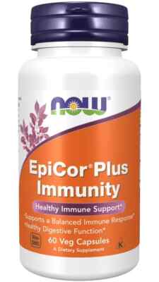NOW Foods EpiCor Plus Immunity, 60 Veg Capsules (05/2025)