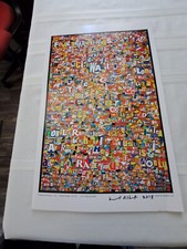 MICHAEL ALBERT~COLLAGE POSTER PRINT~GETTYSBURG ADDRESS~2003 HAND SIGNED 
