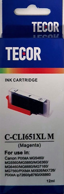 TECOR Compatible For Canon CLI-651XL MAGENTA High Yield Ink Cartridge ...
