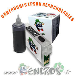 Cartouche T1291 rechargeable epson compatible noir pour imprimante stylo