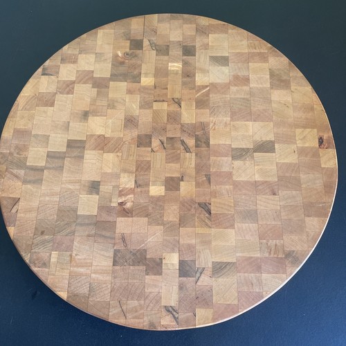 Large Round Wood Cutting Board Butcher Block 17 1/4”