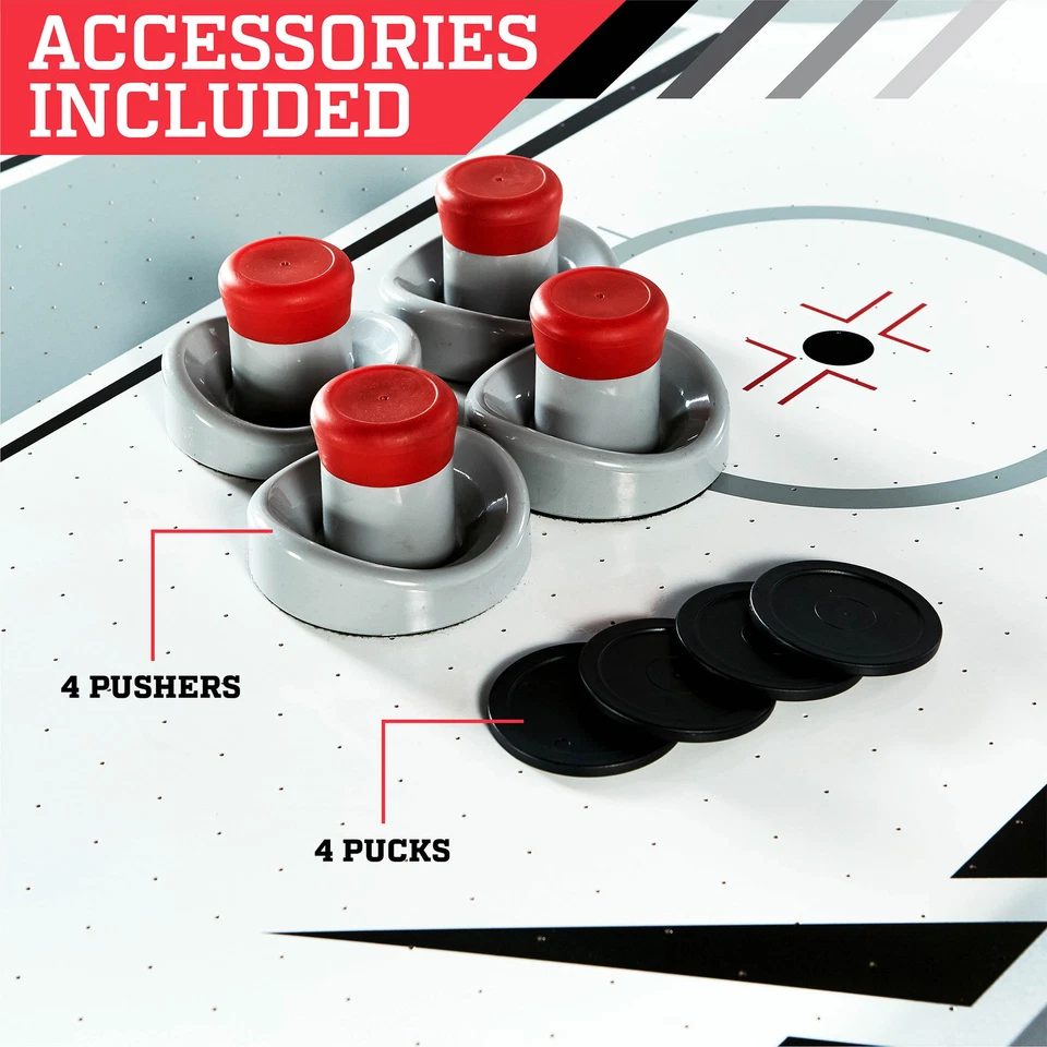 ESPN 7 Foot Air Powered Hockey Table w/ Electronic Scorer, 2 Pucks and 2 Pushers - Image 3 of 4