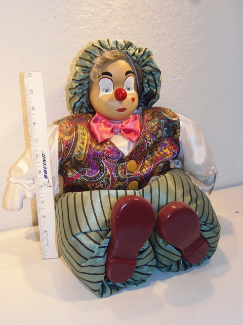 large porcelain clown dolls
