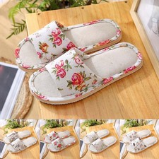 2020 Women Indoor Slippers Casual Open Toe Anti-slip Bedroom Printed Sandal Size