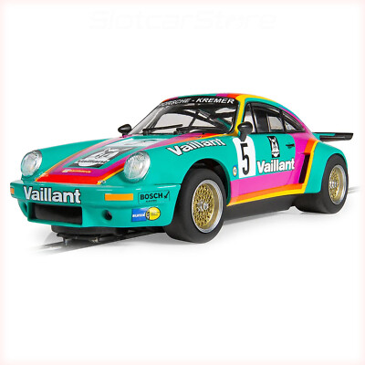 Scalextric C4439 Porsche 911 RSR 3.0 ''No.5 B.Wollek, Vaillant'' 1975 1:32 Car