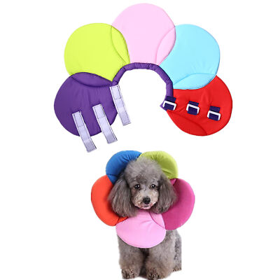 Pet Adjustable Flower Recovery Collar Cone Wound Healing for Cat Small Dogs 