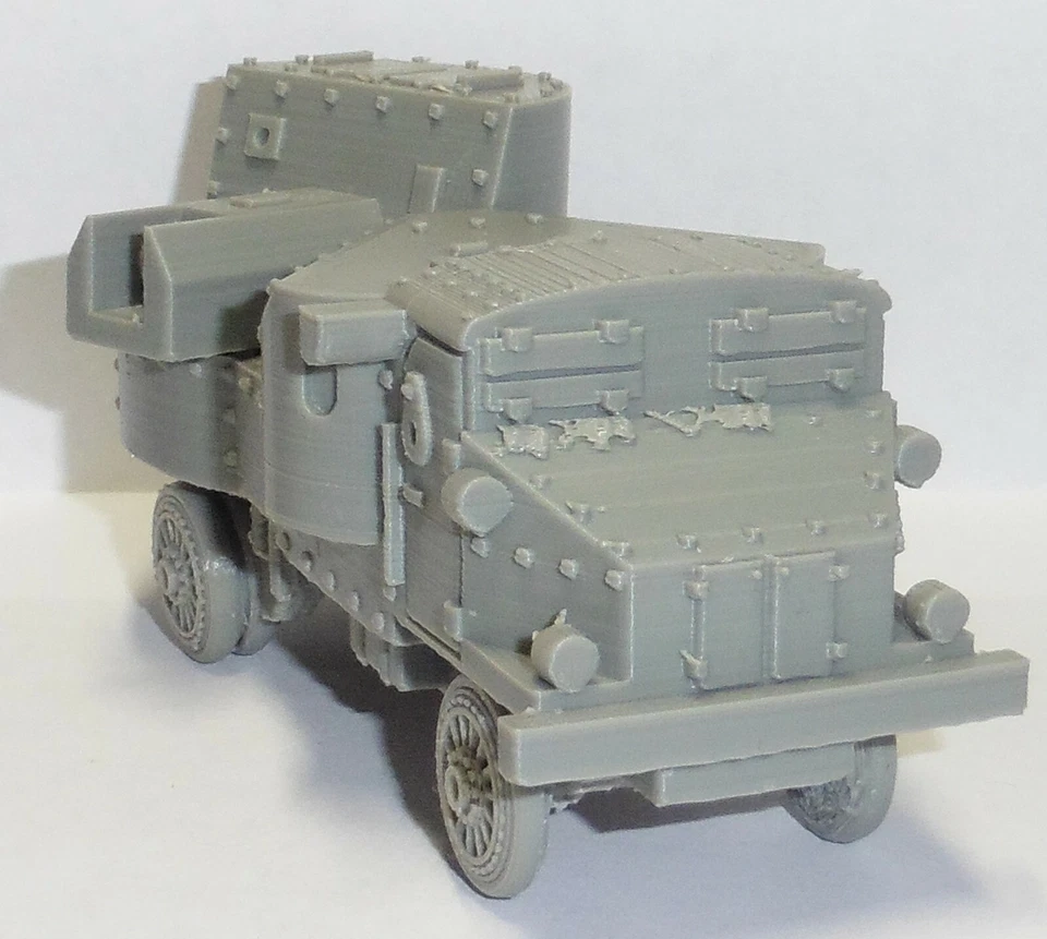28mm 1/56 3D printed WWI Russian Civil War VBCW Garford-Putilov Armoured Car - Image 2 of 4
