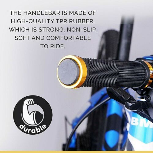 Double Lock On BMX MTB Bike Coloured Bicycle Scooter Handle bar Grips cycle - Picture 3 of 13
