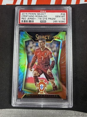 2015-16 Panini Select - Cristiano Ronaldo #36 Tie-Dye Prizm /30 PSA 10