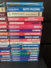 Lot Of 36 Intellivision Games With Box - Sub Hunt + Dungeons & Dragons + Frogger