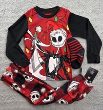 Boys Youth XS 4/5 Nightmare before Christmas Jack Skellington Pajama Set