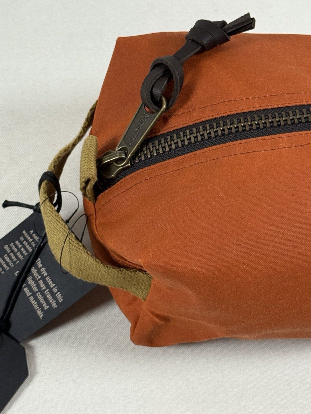 FILSON TIN CLOTH TRAVEL KIT RUST ONE SIZE NWT image 5