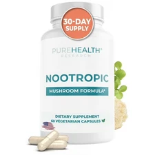 Nootropics Brain Support Supplement, Lions Mane, Shiitake, Chaga, Reishi Mushroo