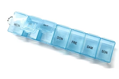 Tablettenbox Pillendose Medikamentenbox 7 Tage Wochentage Deutsch - Bild 1 von 4