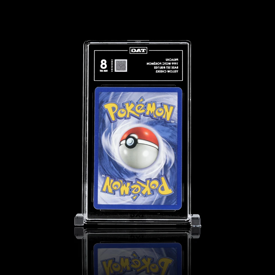 Pikachu 58/102 -Yellow Cheeks – Base Set – TAG 8 NM – Vintage WotC Pokémon - Image 2 of 2