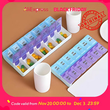 1-Piece Medicine Organizer - Multi-Compartment, Bpa-Free, Travel-Friendly for Da