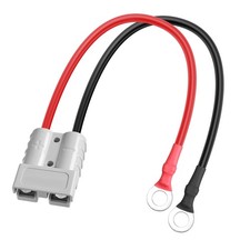 Forklift Charging Plug Cable, 10AWG 50A, O-Type Terminal to Anderson SB-50 Plug