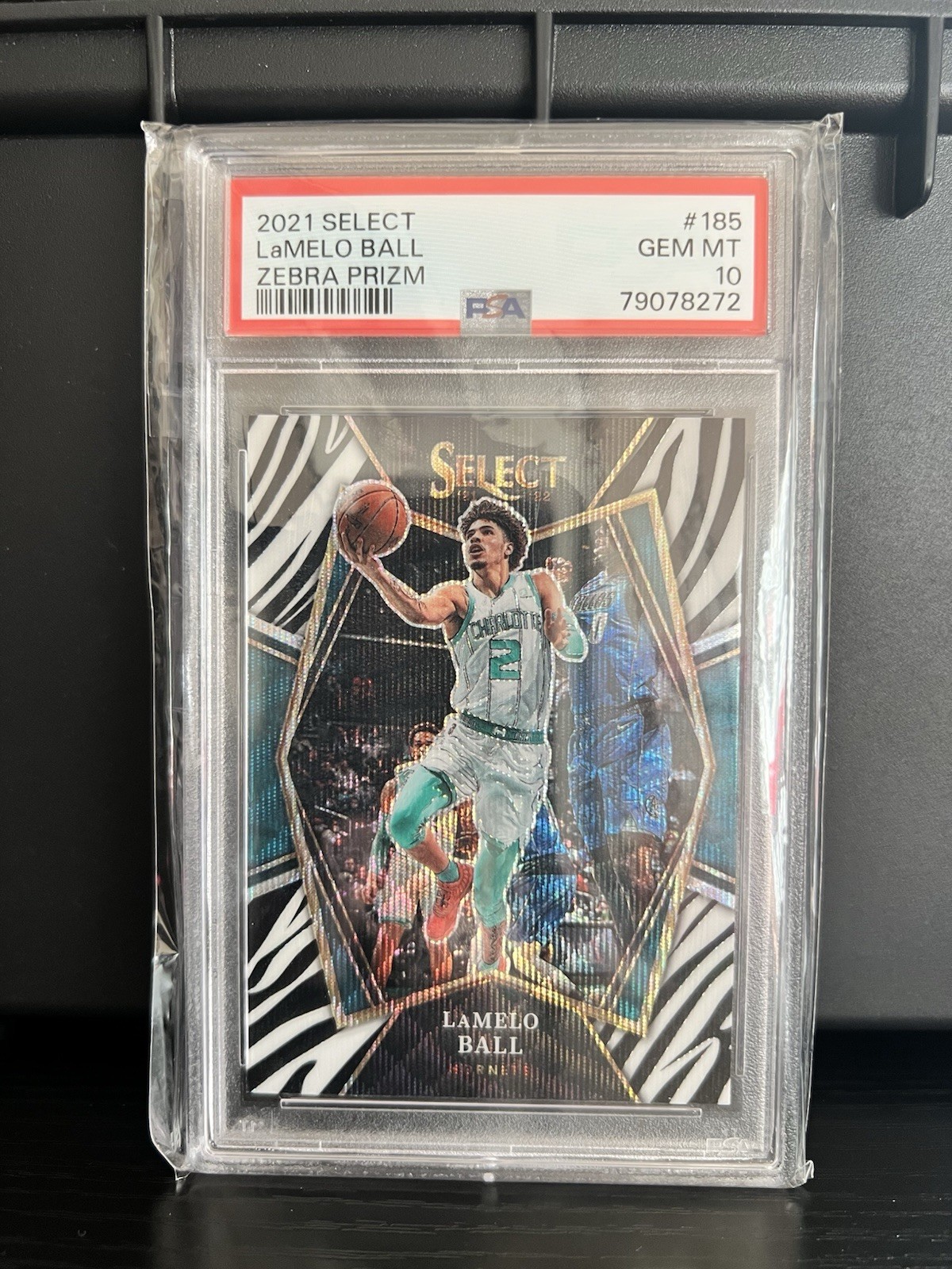 2021-22 Panini Select - LaMelo Ball #185 Zebra Prizm