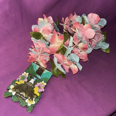 Conqueror Hana Maui Hawaii Medal Floral Lei Pink Blue Race Marathon Virtual