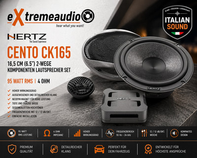Hertz CK165 2-Wege Komponenten Lautsprecher Set 16,5 cm (6.5''), 95 Watt RMS