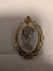 Avon President's Club Victorian Lady Rhinestone Brooch