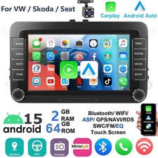 For VW GOLF MK5 MK6 Car Stereo Radio Android 15 CarPlay Player GPS Head Unit 64G