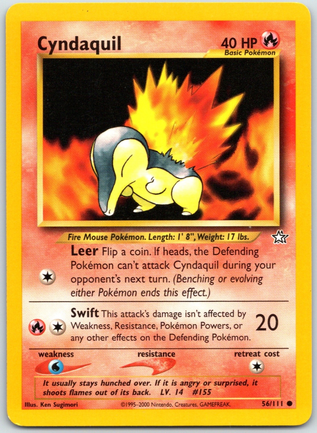 Cyndaquil (56) 056/111 Neo Genesis - Common LP Unlimited