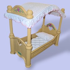 Fisher Price Briarberry Collection Bear Canopy Bed with Pillow 1999