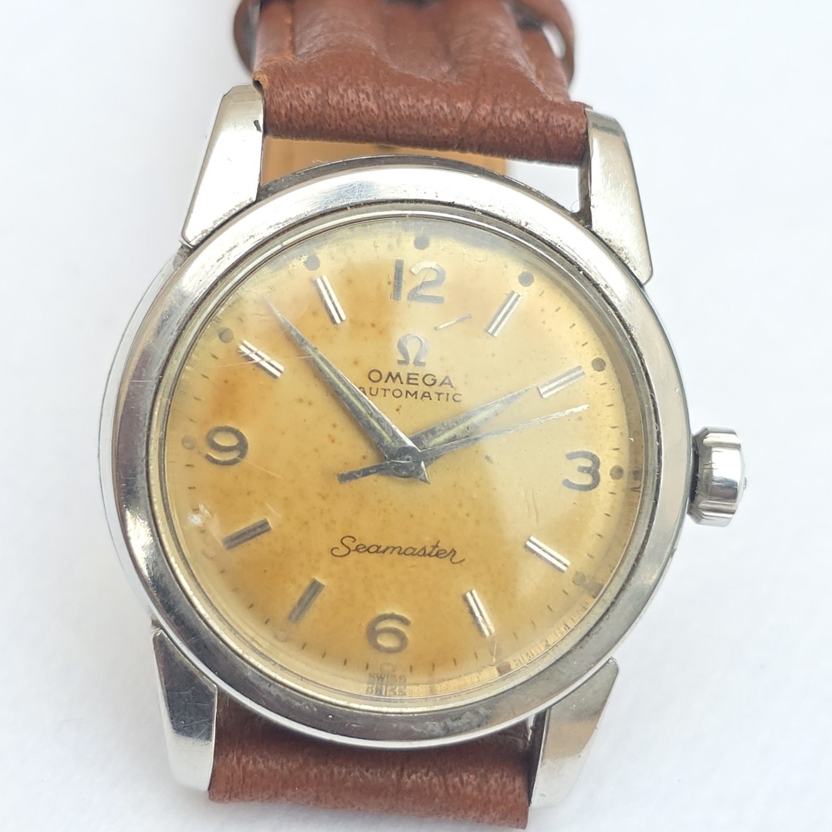 Vintage OMEGA Seamaster Ref 2828 Cal 470 Patina Dial Stainless