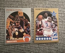 1990-91 NBA Hoops - Patrick Ewing #203 + All Star card